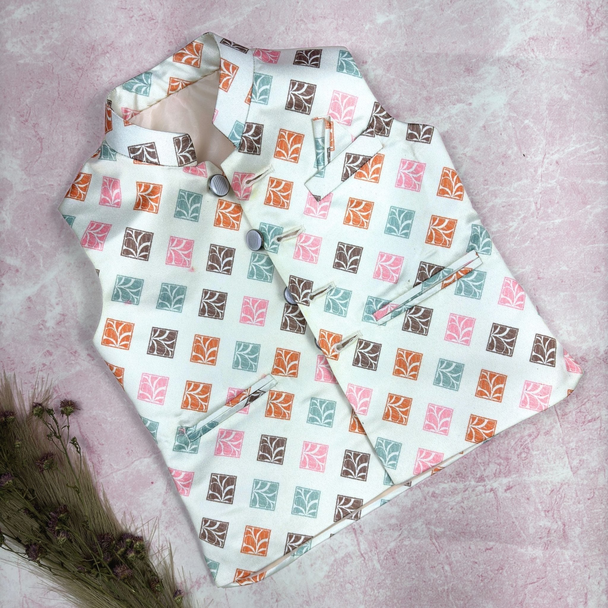 Luxe Legacy Modi Jacket for Kids - Jaipuri Crown