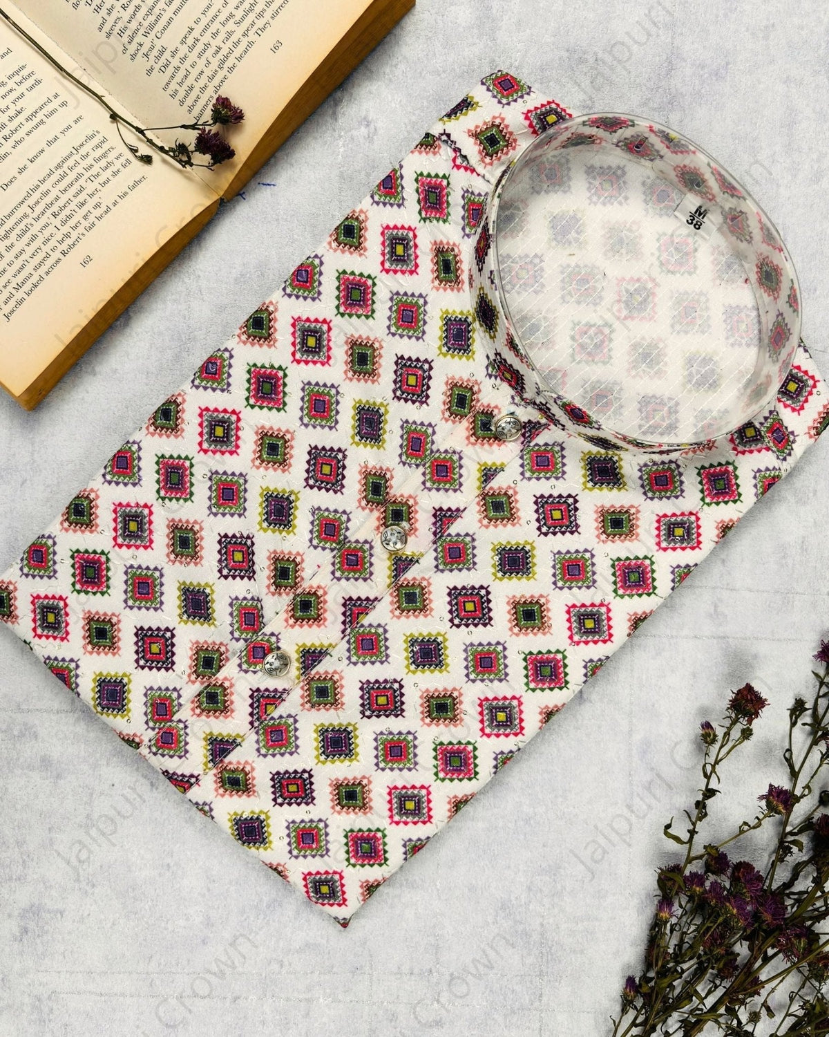 Magnolia Blossom Printed Kurta - Jaipuri Crown