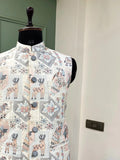 Maharaja Embroidery Nehru Jacket - Jaipuri Crown