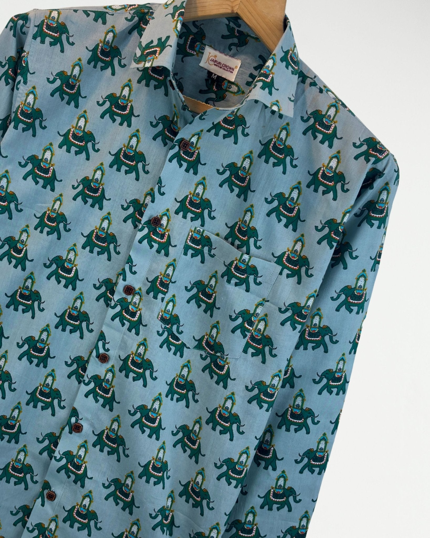 Maharaja March - Pure Cotton Shirt - Jaipuri Crown