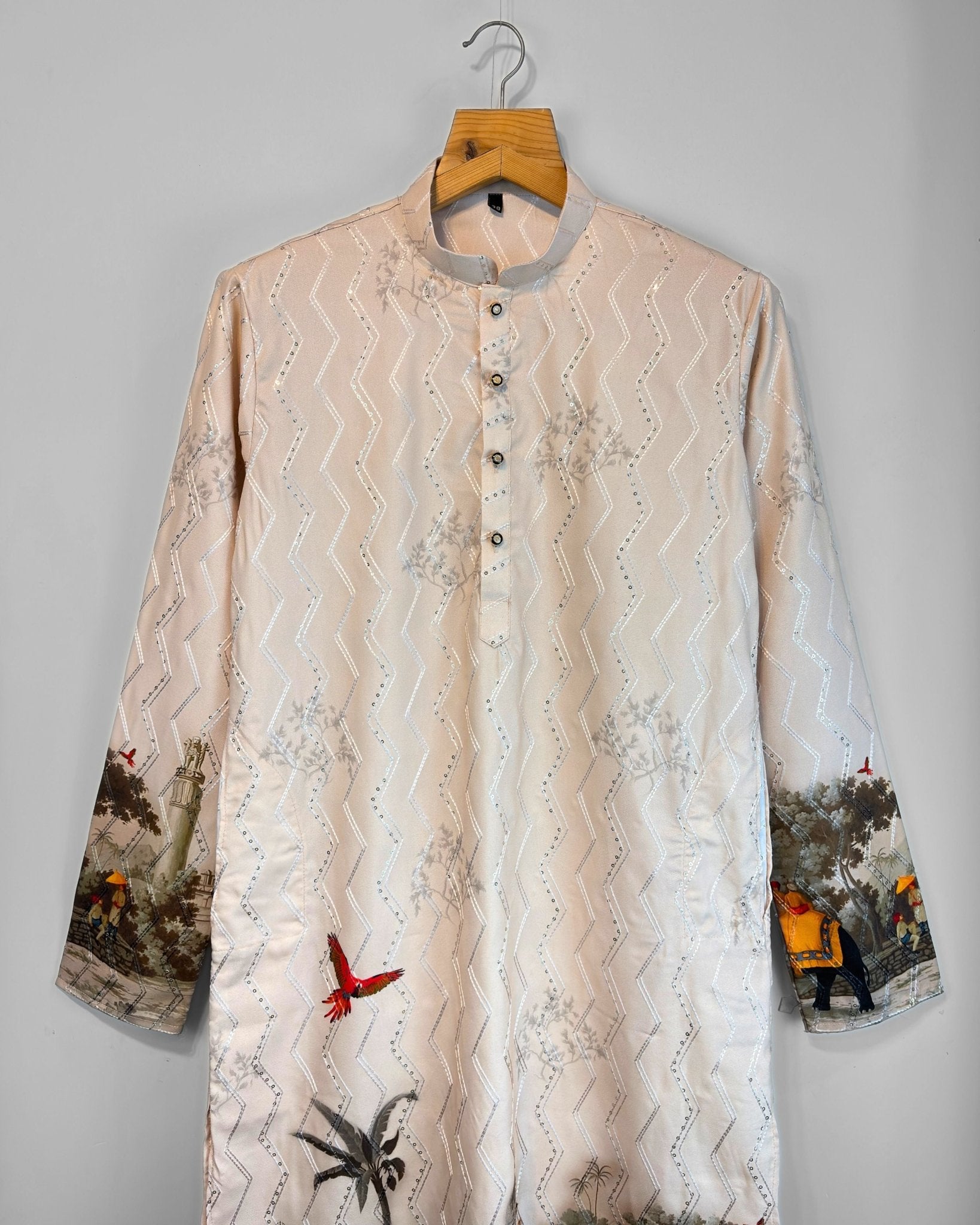 Maharaja Parade – Printed Kurta for Men - Jaipuri Crown