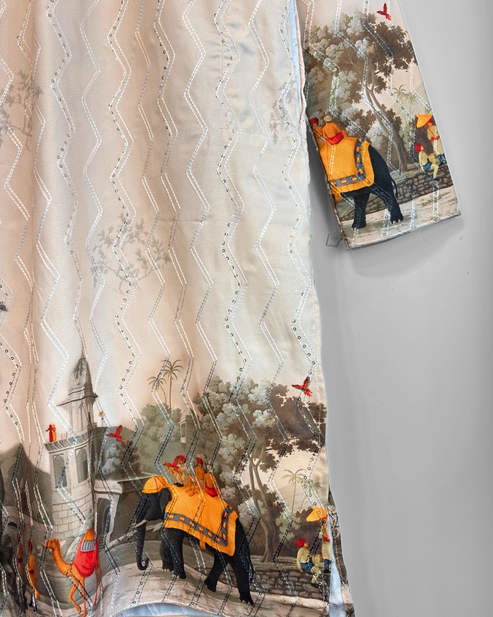 Maharaja Parade – Printed Kurta for Men - Jaipuri Crown