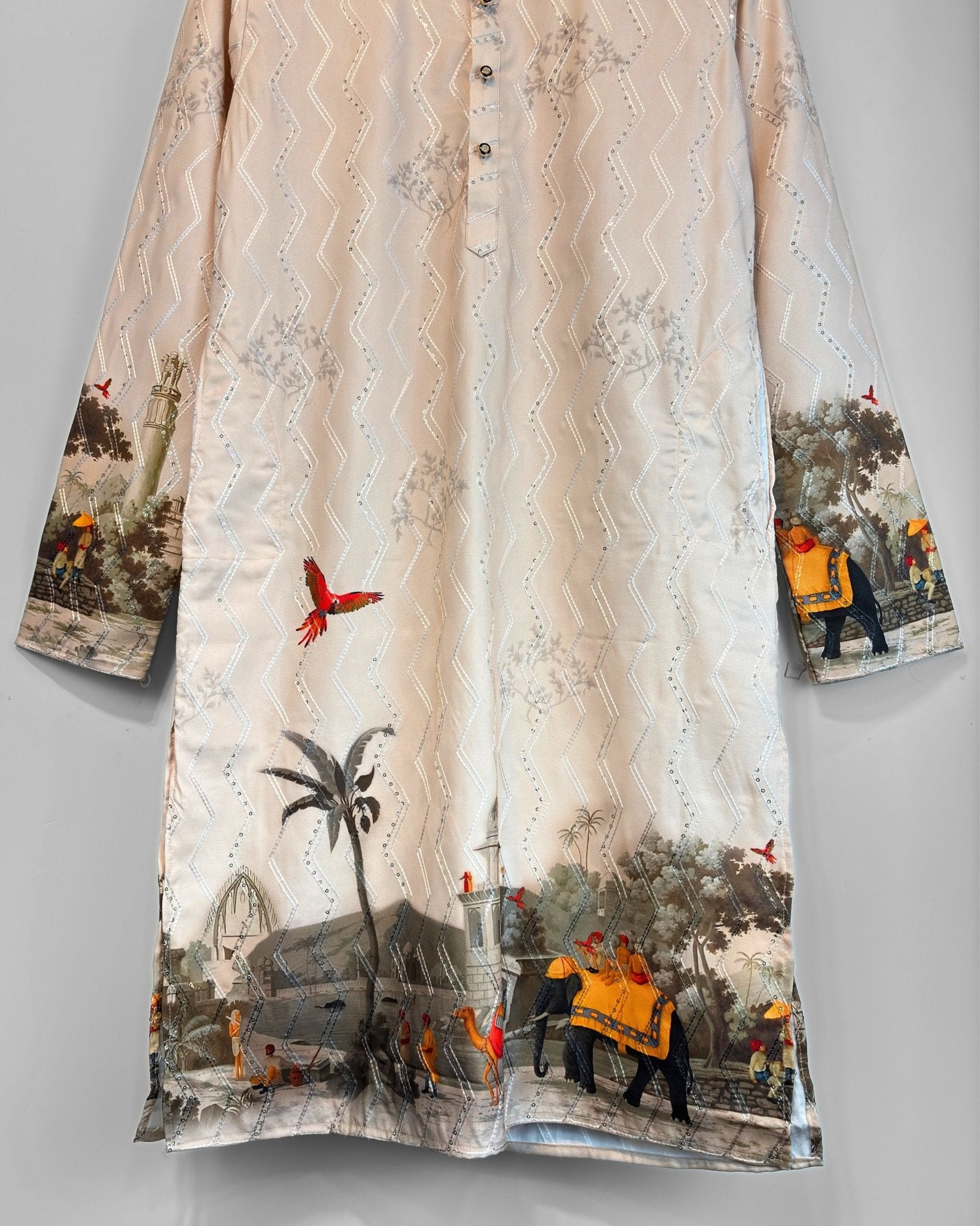 Maharaja Parade – Printed Kurta for Men - Jaipuri Crown