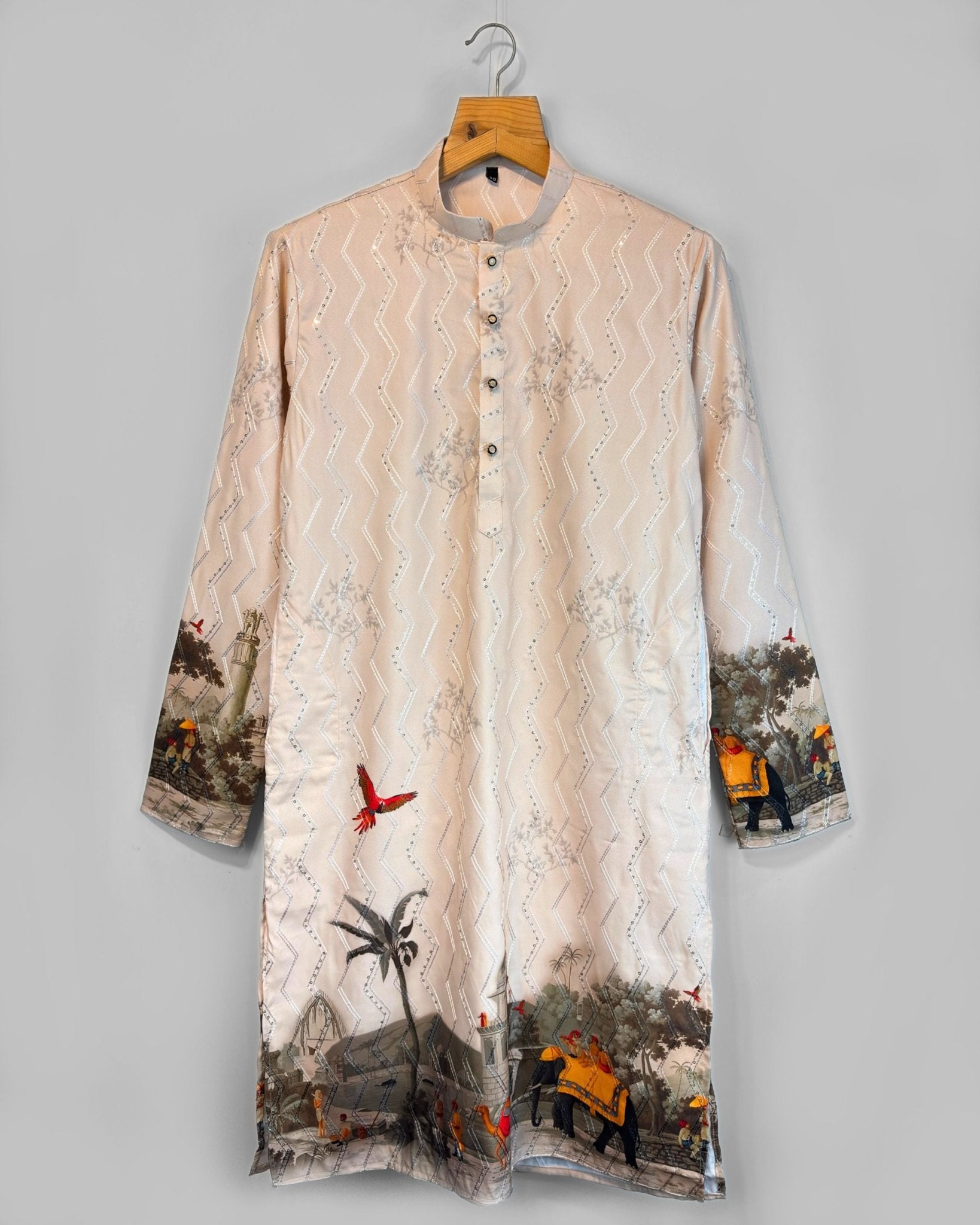 Maharaja Parade – Printed Kurta for Men - Jaipuri Crown