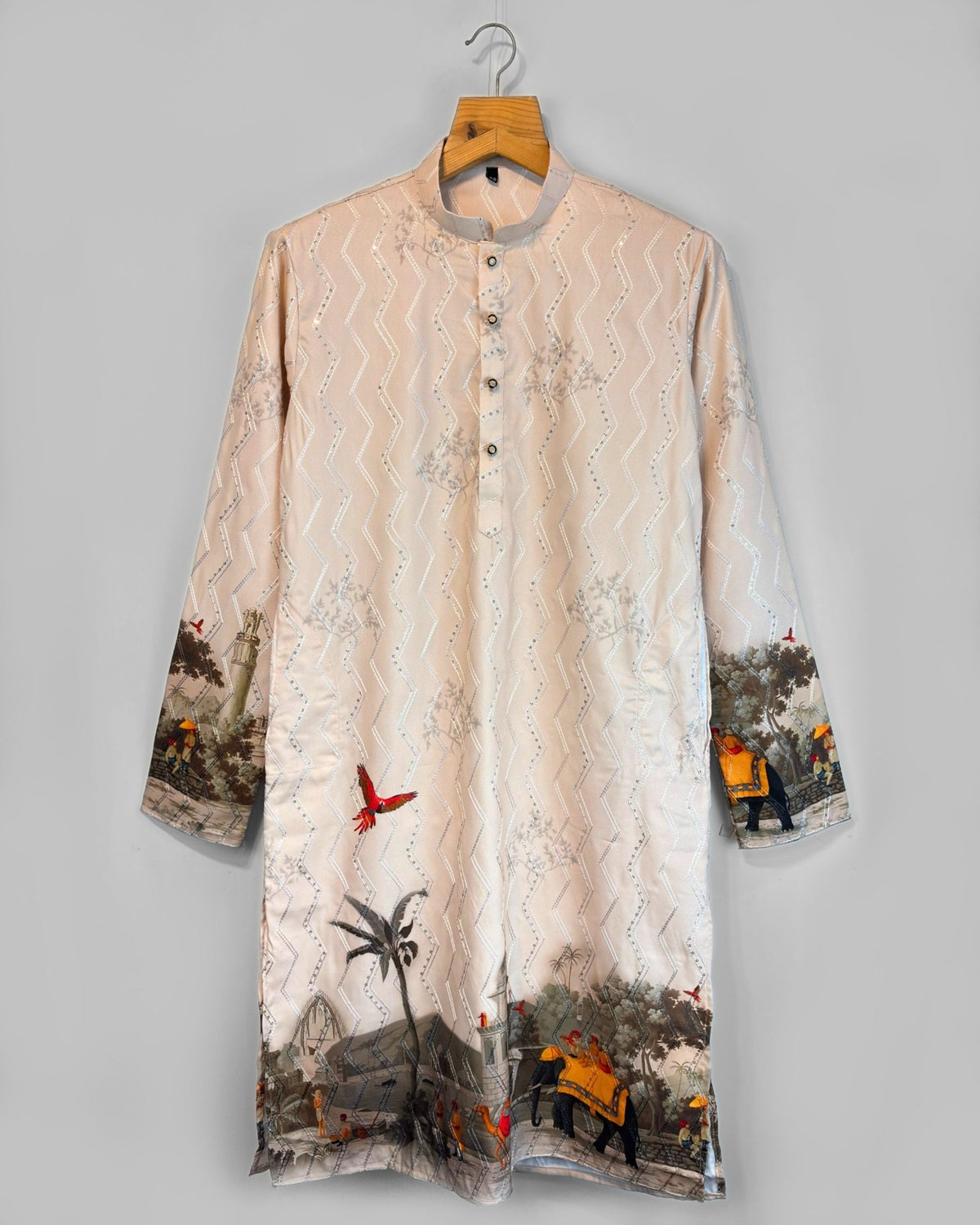 Maharaja Parade – Printed Kurta for Men - Jaipuri Crown