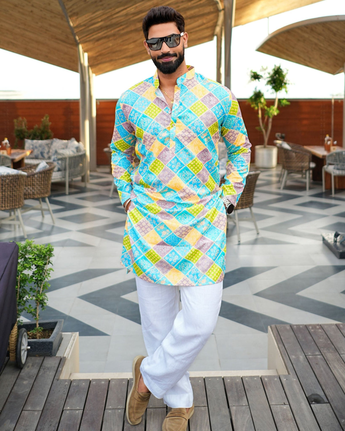 Majestic Crest Printed Kurta - Jaipuri Crown