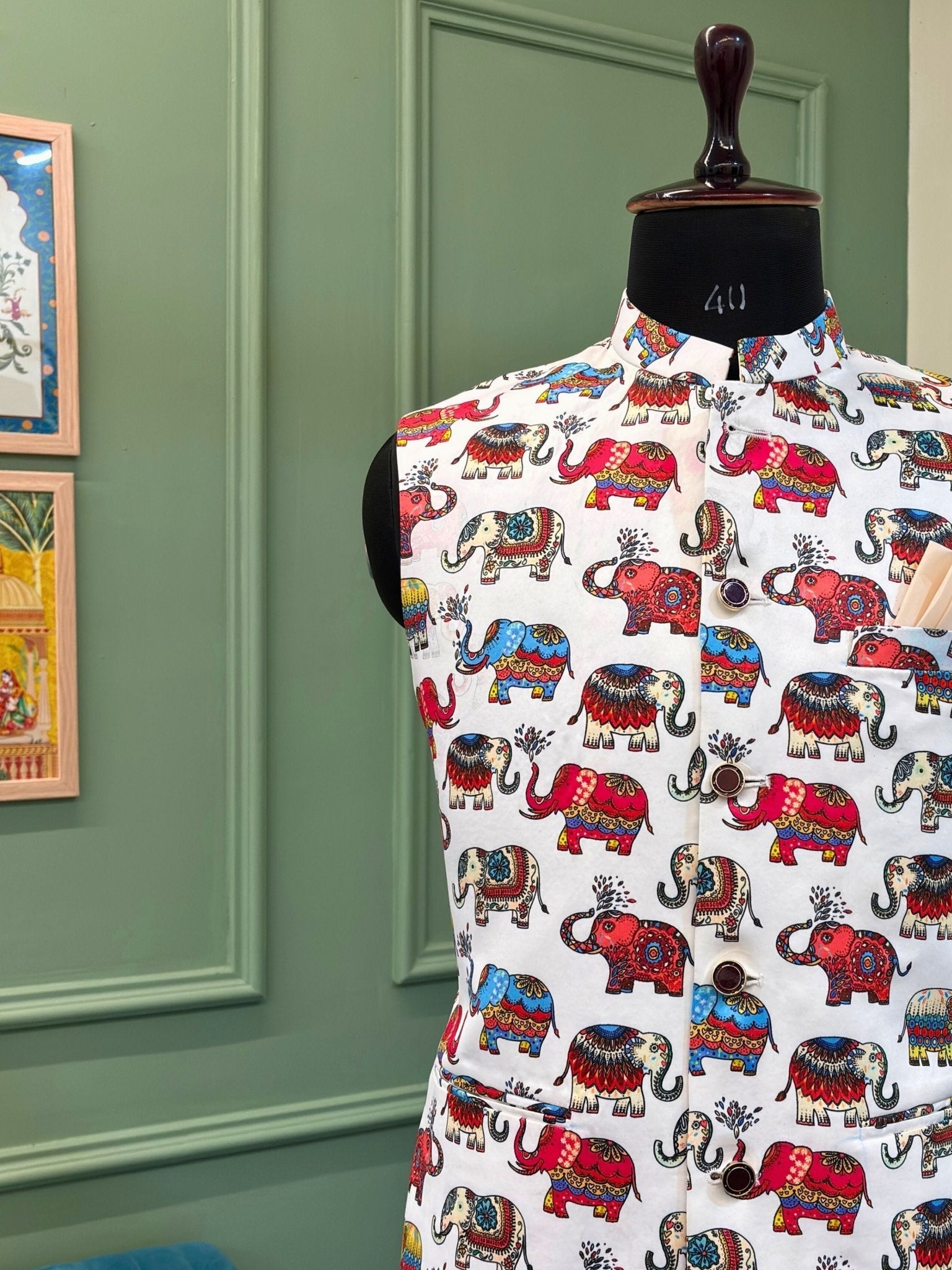 Majestic Safari Modi Jacket - Jaipuri Crown
