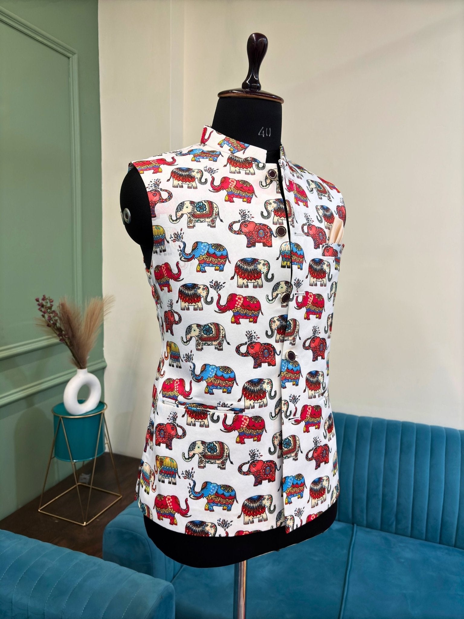 Majestic Safari Modi Jacket - Jaipuri Crown