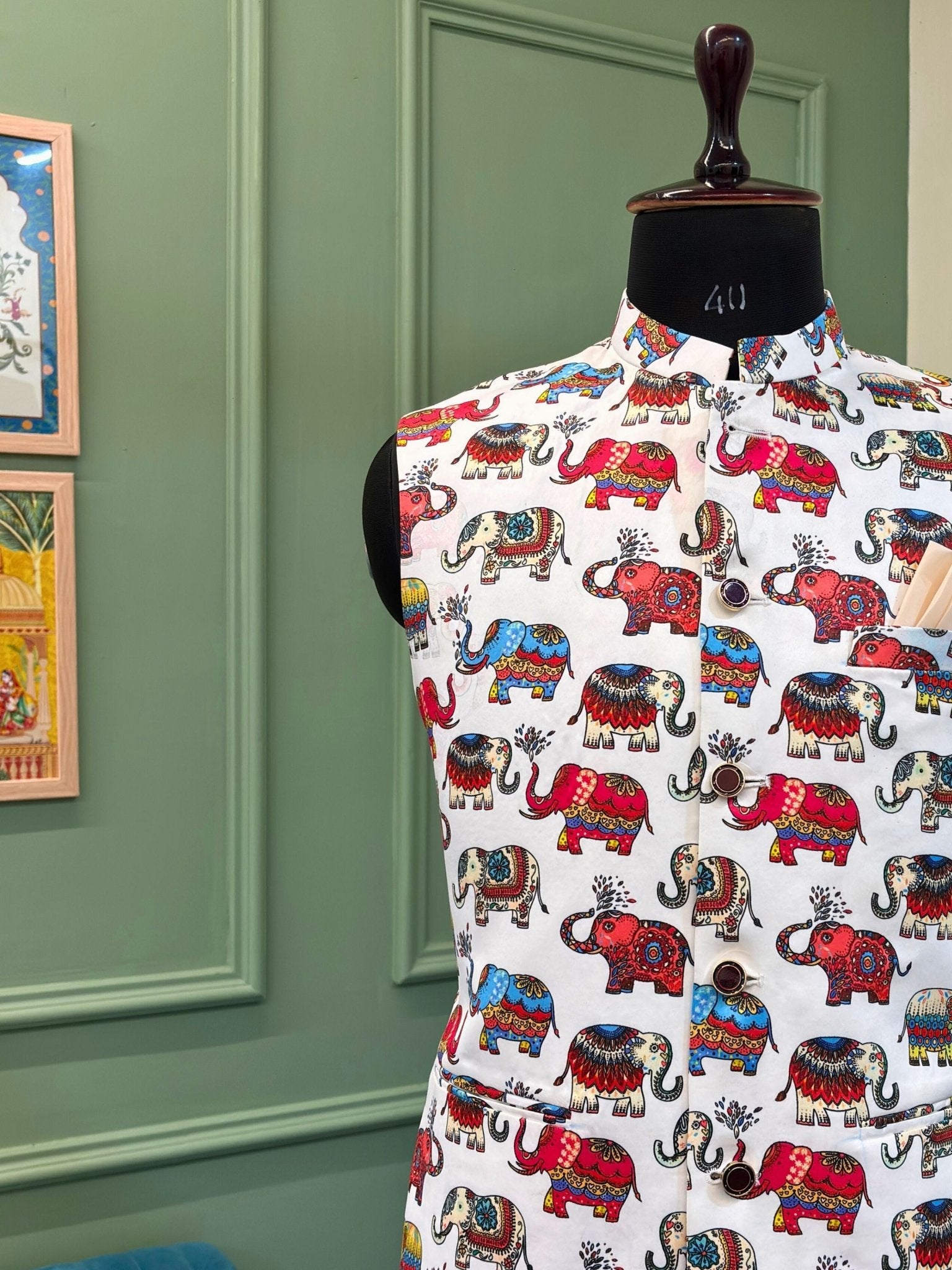 Majestic Safari Modi Jacket - Jaipuri Crown
