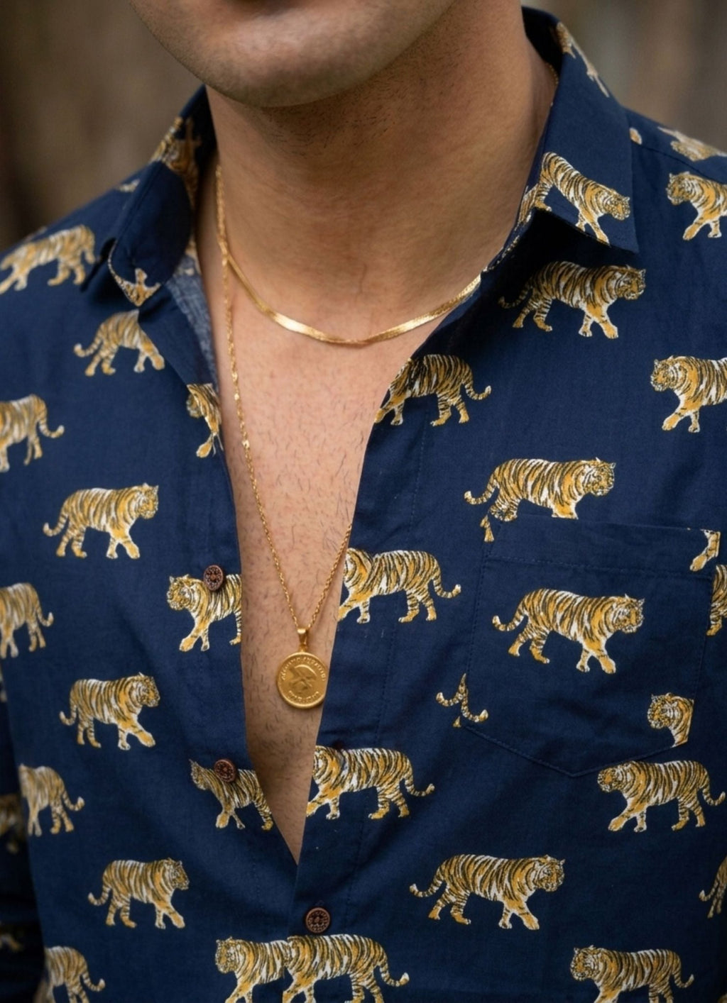 Majestic Tigers – Full Sleeve Cotton Shirt - Jaipuri Crown