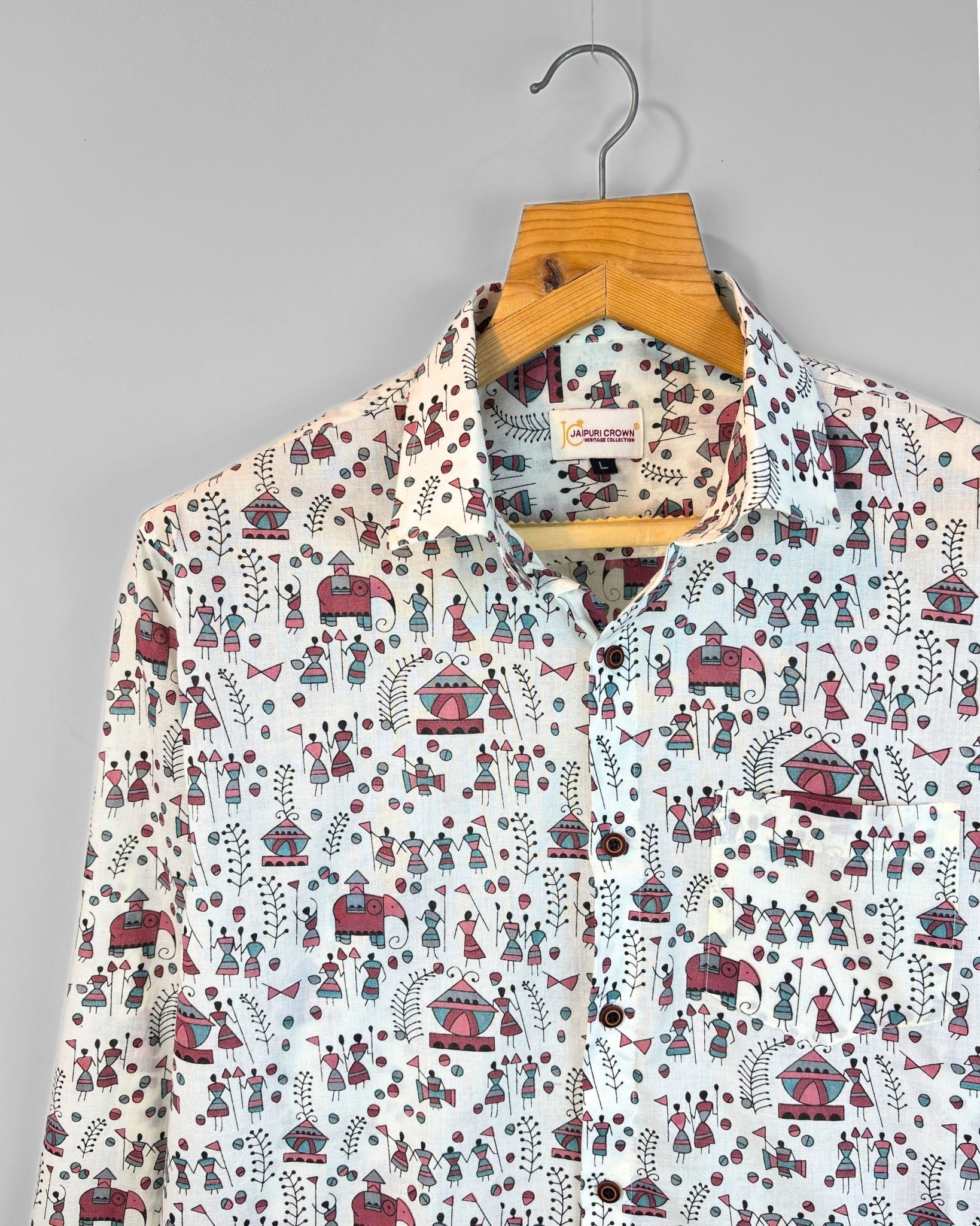 Mandala Gaon - Pure Cotton Shirt - Jaipuri Crown