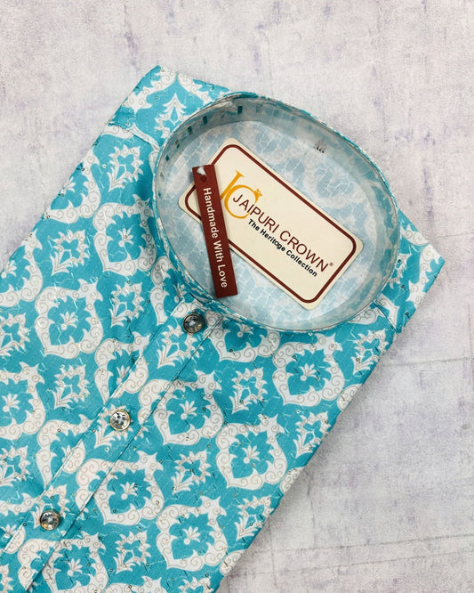 Meenakari Printed Kurta - Jaipuri Crown