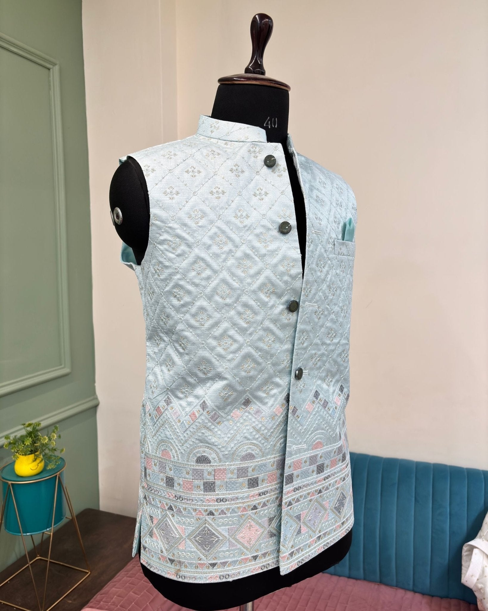 Men Embroidery Nehru Jacket - Jaipuri Crown