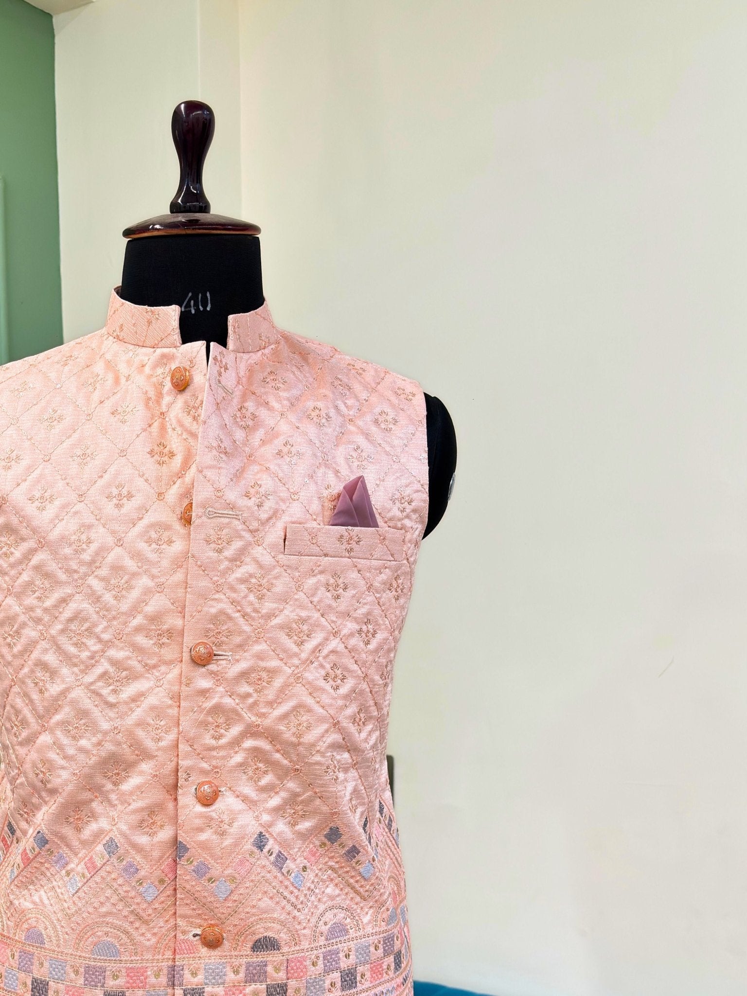 Men Embroidery Nehru Jacket - Jaipuri Crown