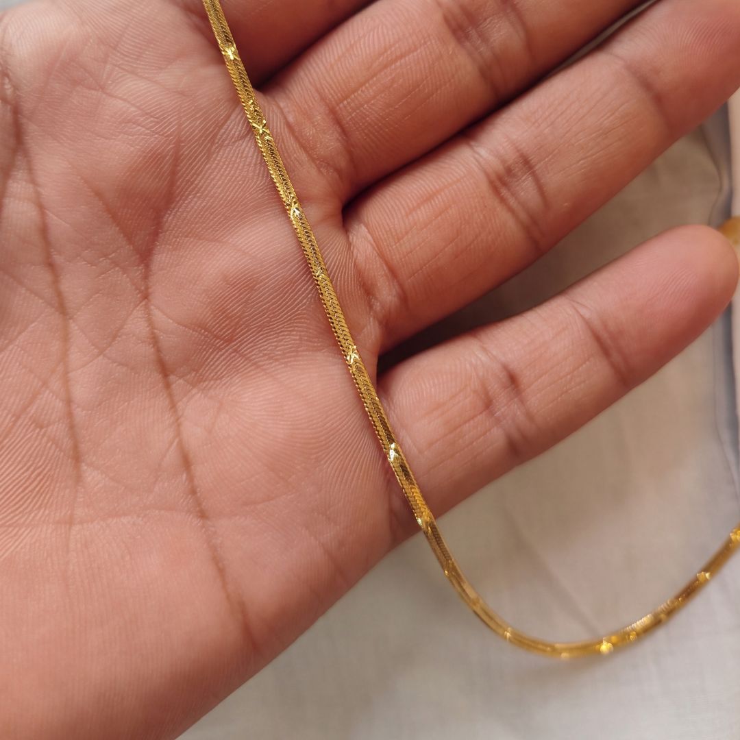 Men's Chain - Modern Gold Elegance - Jaipuri Crown