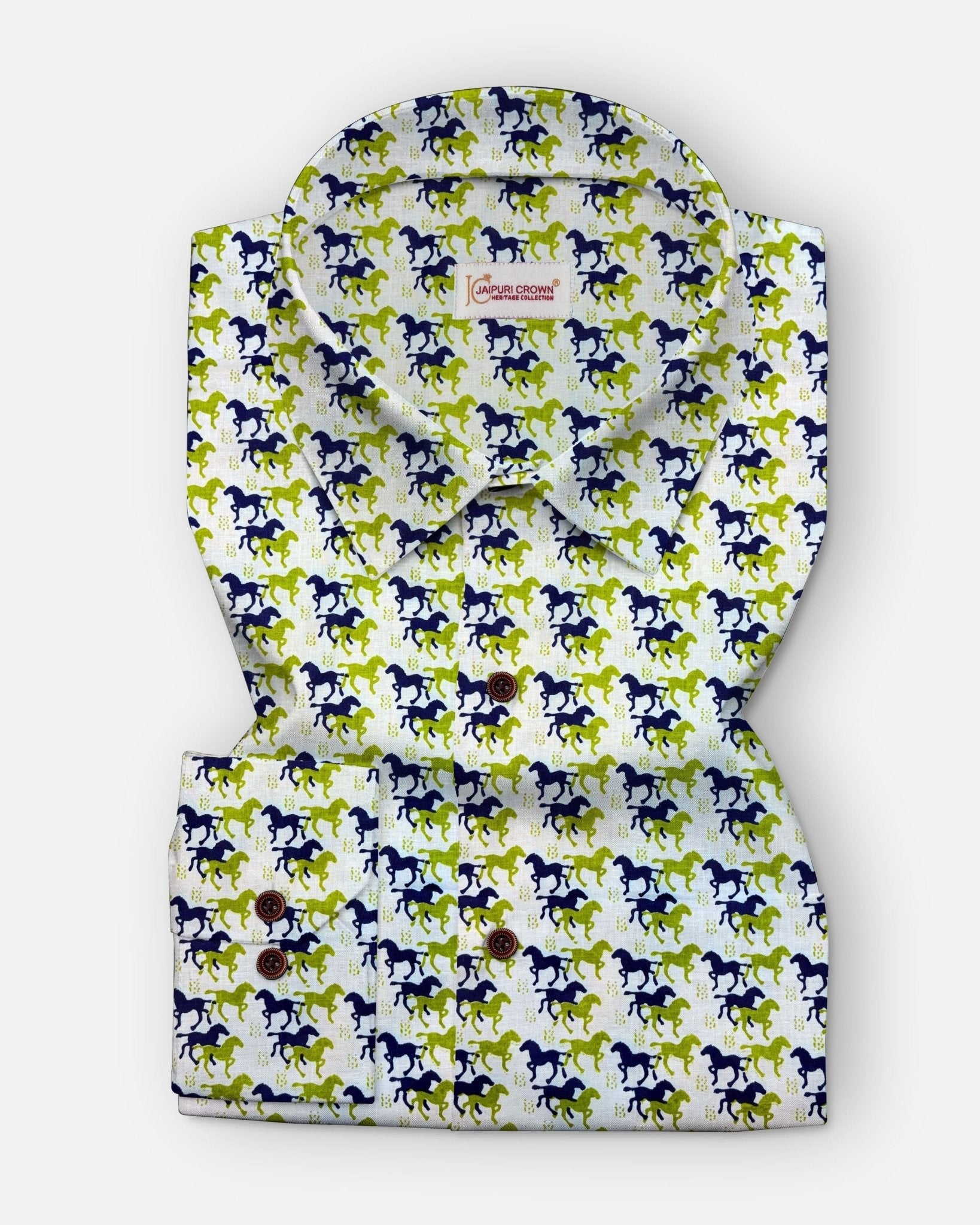 Mewadi Chetak - Pure Cotton Shirt - Pure Cotton Shirt - Jaipuri Crown