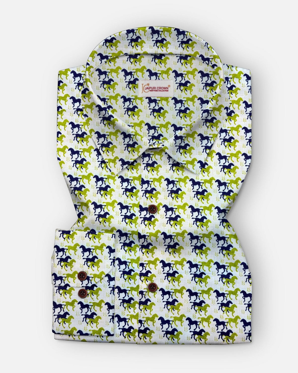 Mewadi Chetak - Pure Cotton Shirt - Pure Cotton Shirt - Jaipuri Crown