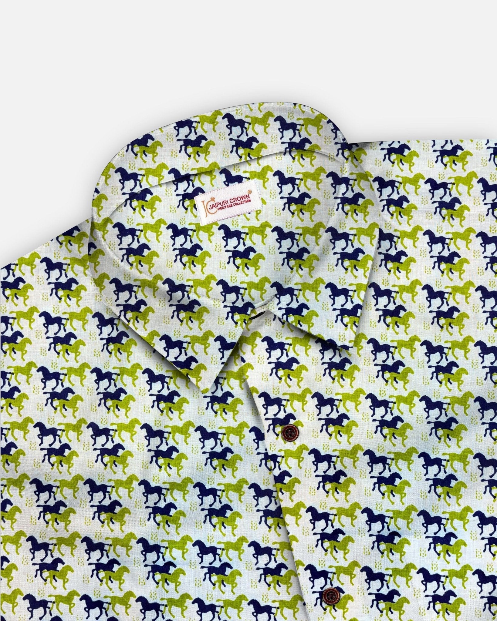 Mewadi Chetak - Pure Cotton Shirt - Pure Cotton Shirt - Jaipuri Crown