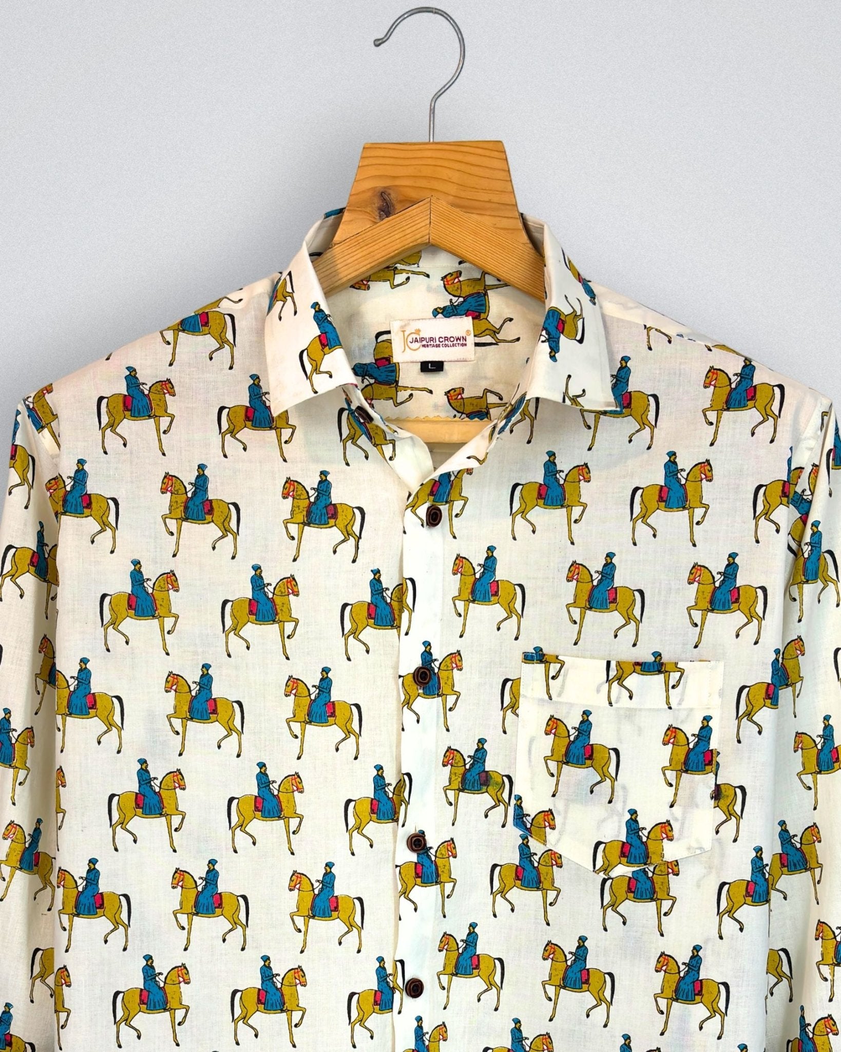 Mewar Cavalry - Pure Cotton Shirt - Jaipuri Crown