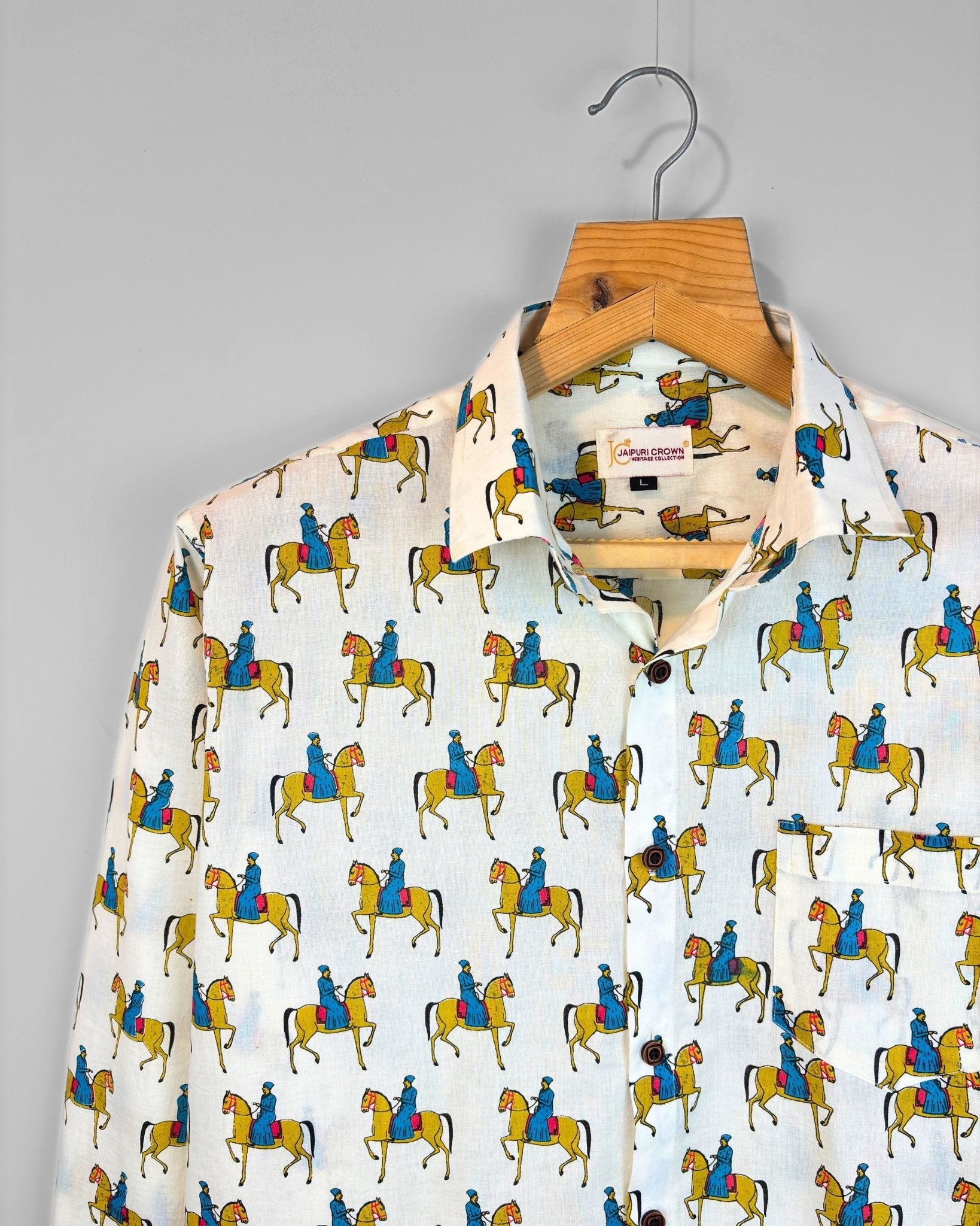 Mewar Cavalry - Pure Cotton Shirt - Jaipuri Crown