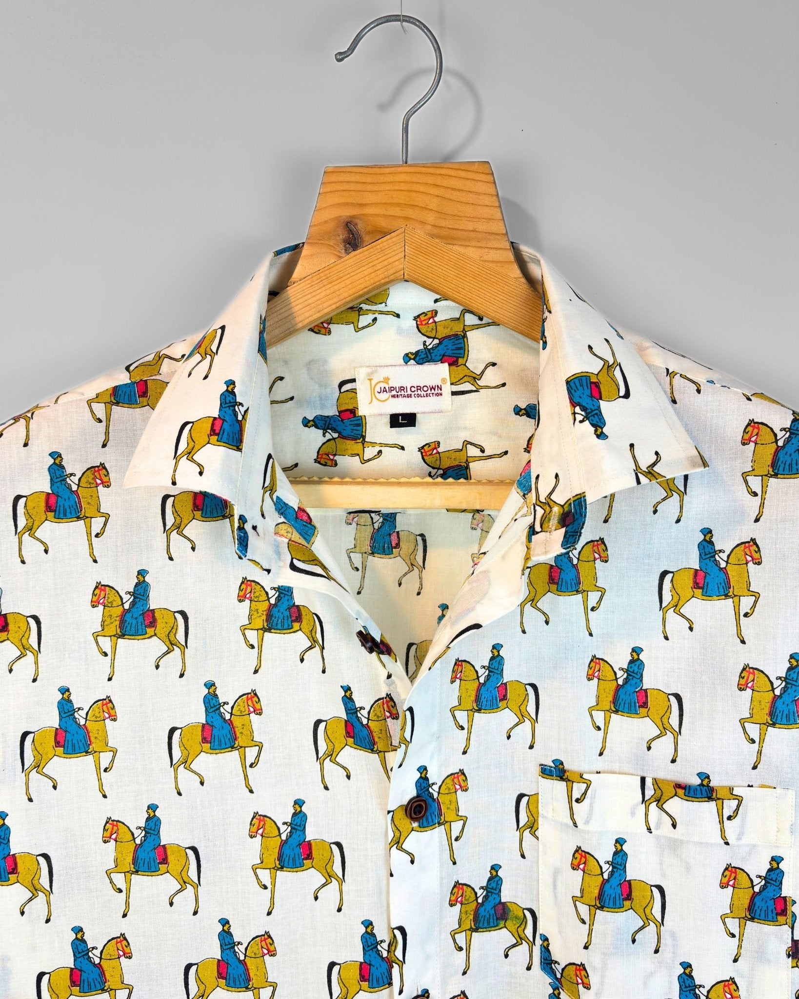 Mewar Cavalry - Pure Cotton Shirt - Jaipuri Crown