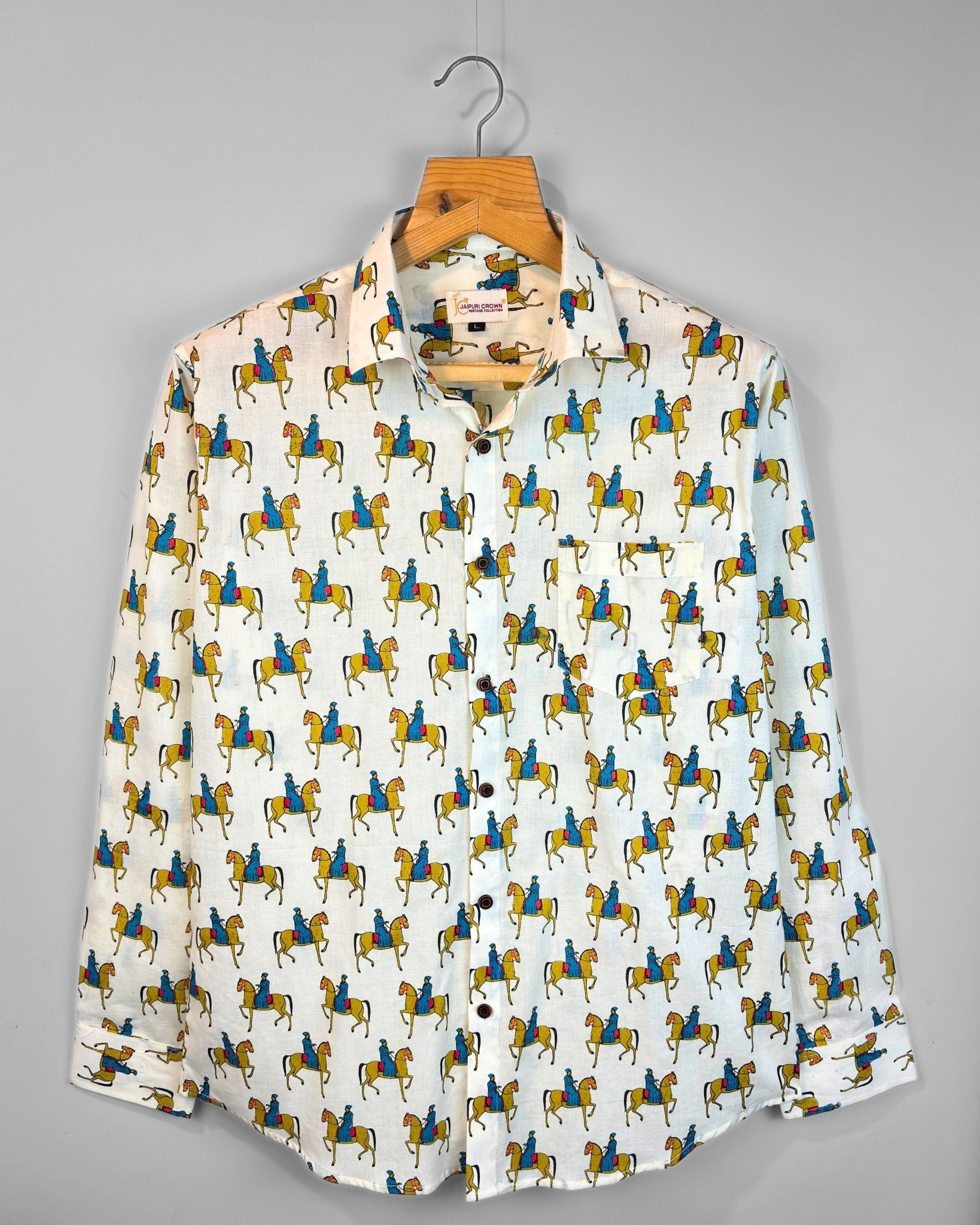 Mewar Cavalry - Pure Cotton Shirt - Jaipuri Crown