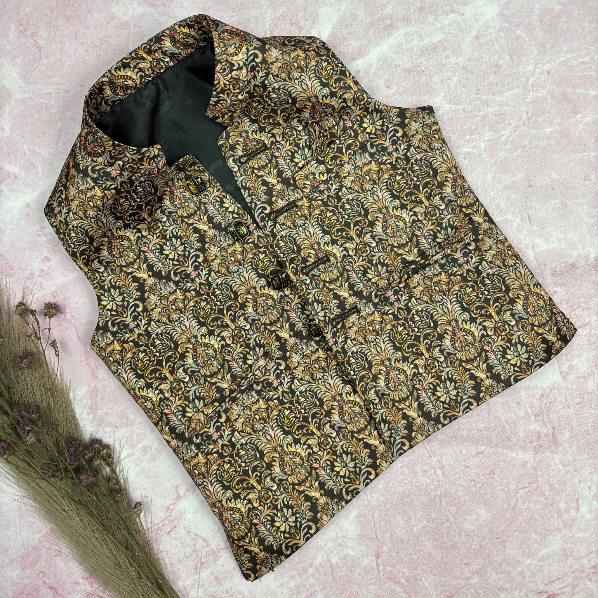 Mewar Majesty Modi Jacket for Kids - Jaipuri Crown