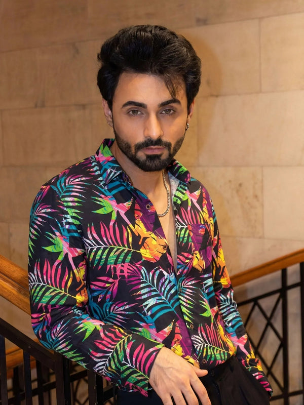 Midnight Jungle – Full Sleeve Printed Shirt - Jaipuri Crown