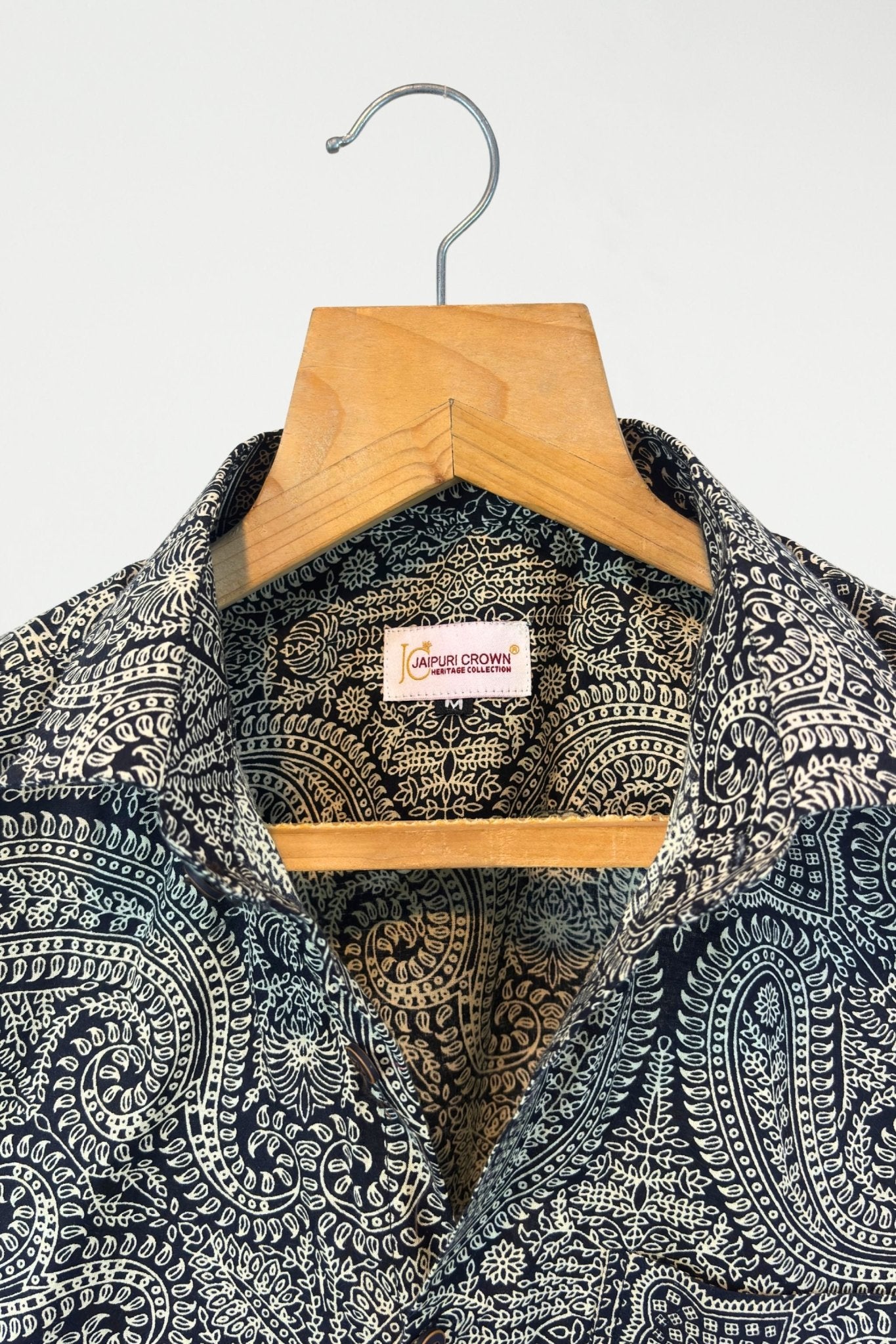 Midnight Maze – Half Sleeve Cotton Shirt - Jaipuri Crown