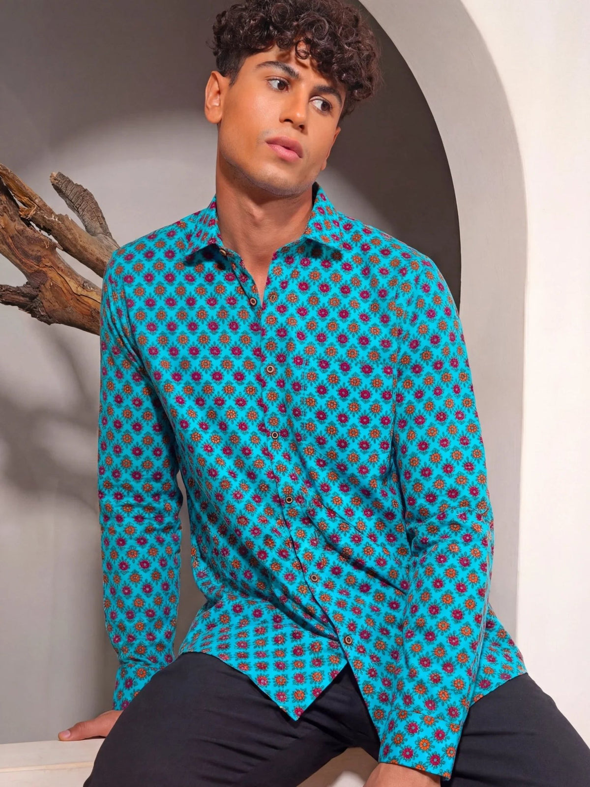 Mini Buti - Pure Cotton Handblock Shirt - Jaipuri Crown