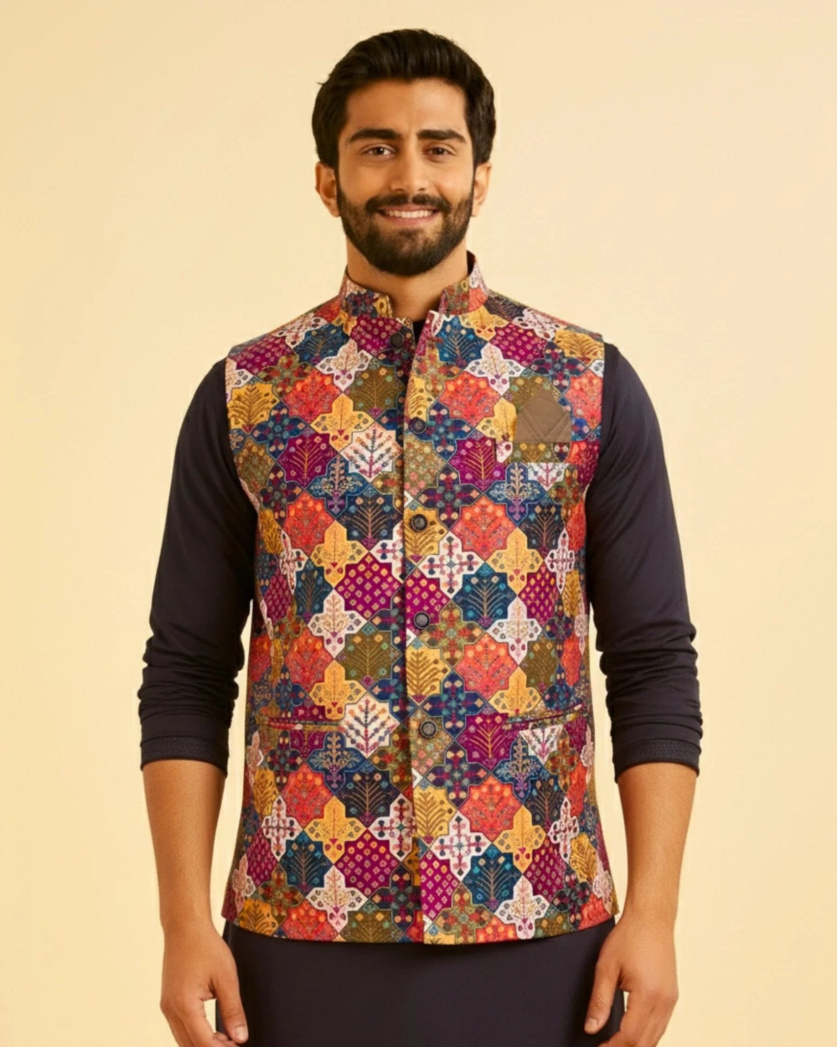 Modern Elegance Modi Jacket - Jaipuri Crown