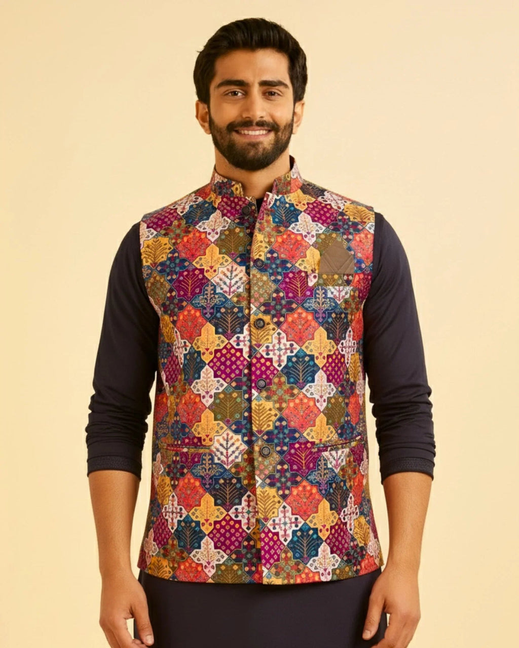 Modern Elegance Modi Jacket - Jaipuri Crown