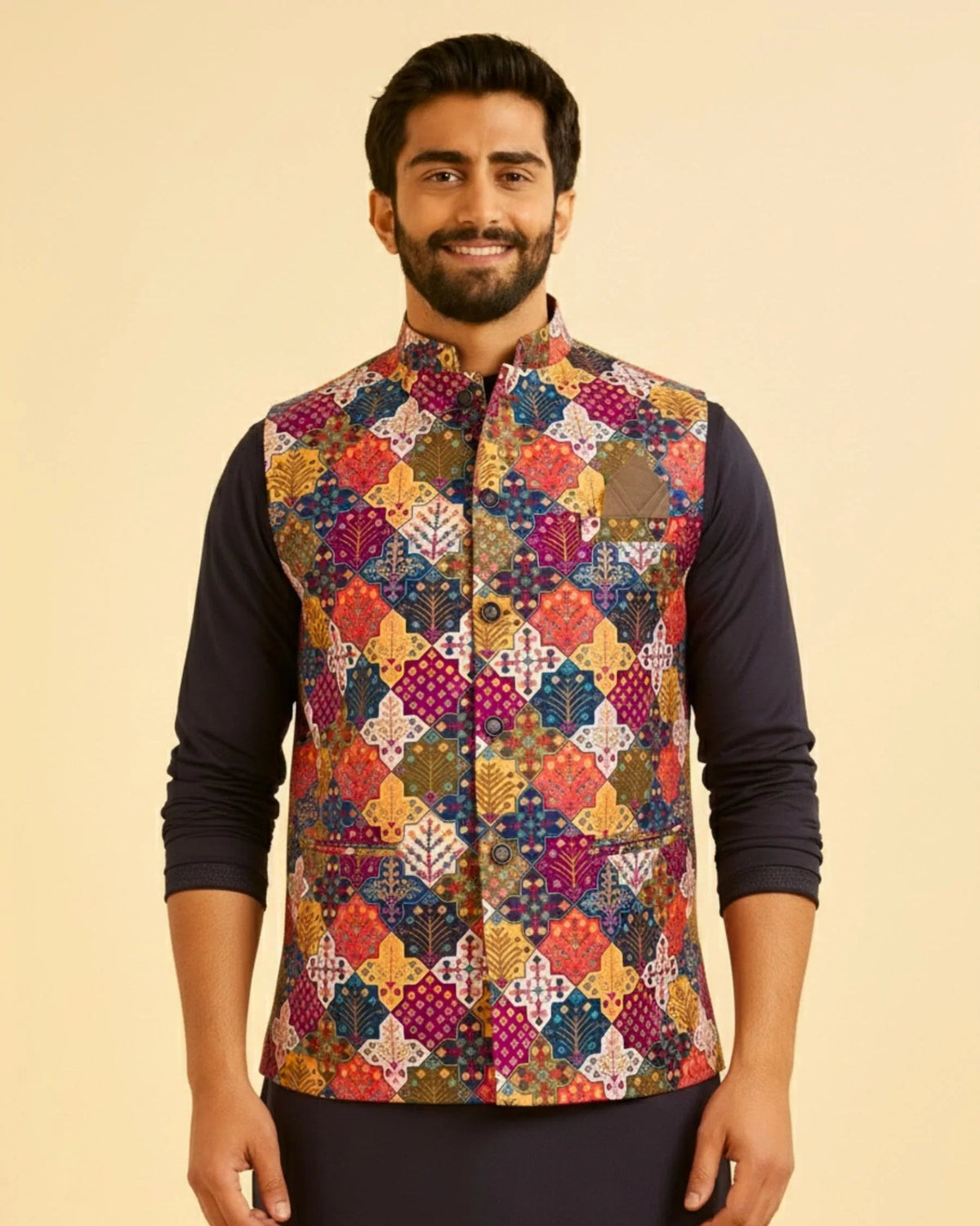 Modern Elegance Modi Jacket - Jaipuri Crown
