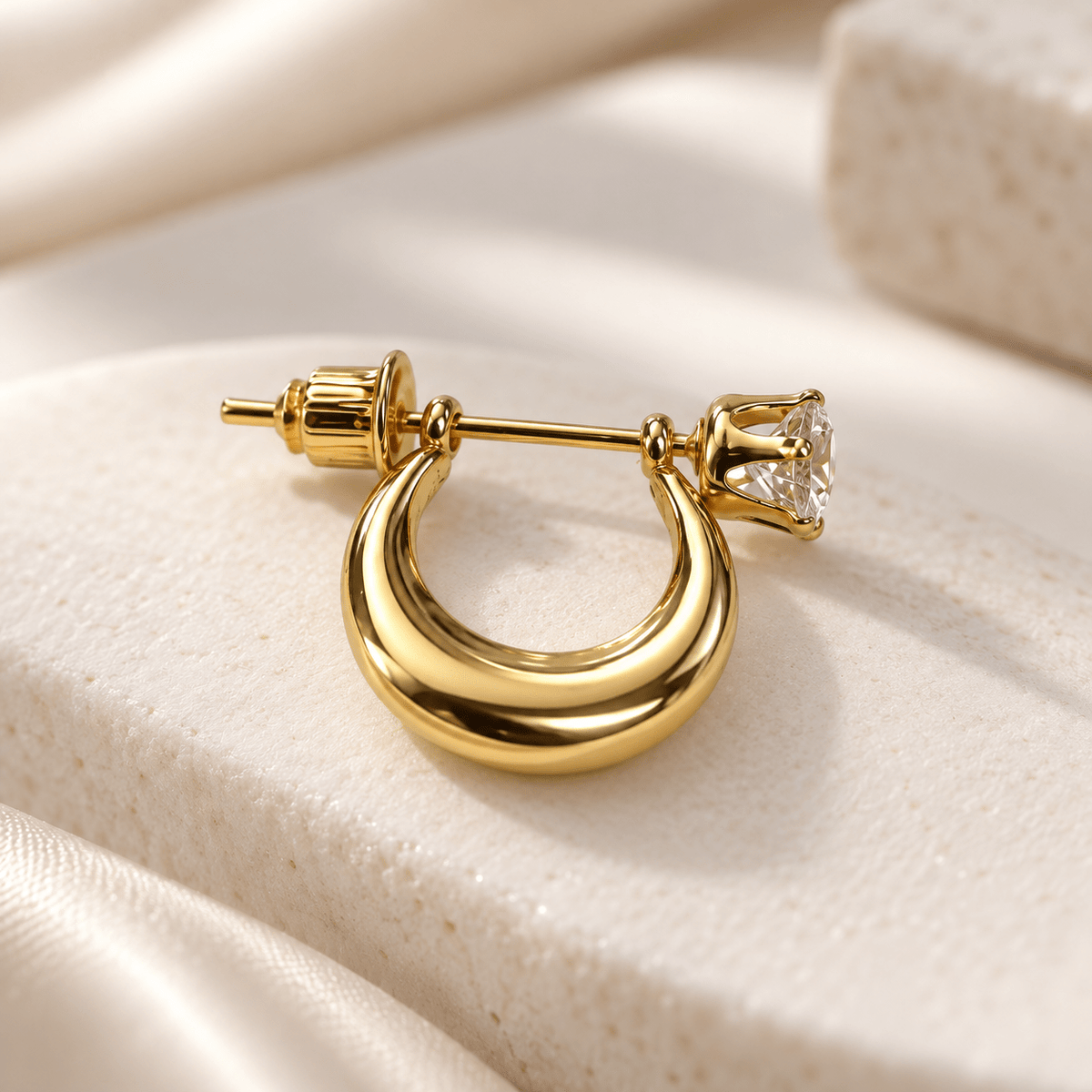 Modern Gold Plated Men's Earing - Jaipuri Crown