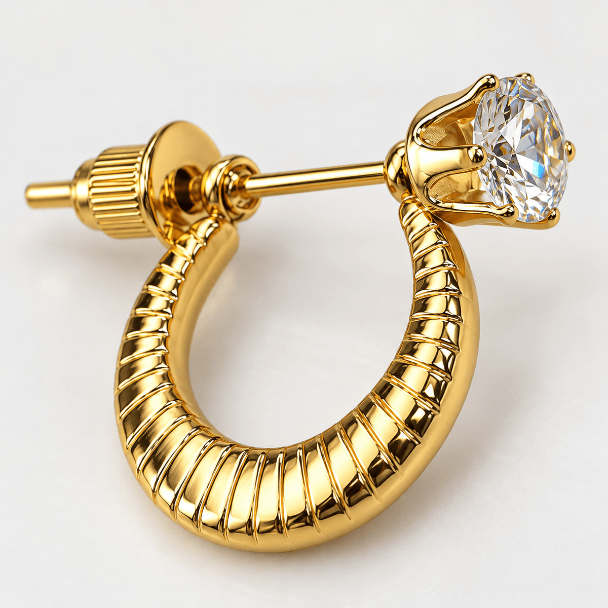Modern Gold Plated Men's Earing - Jaipuri Crown