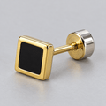 Modern Men's Earing with Gold and Black Finish - Jaipuri Crown