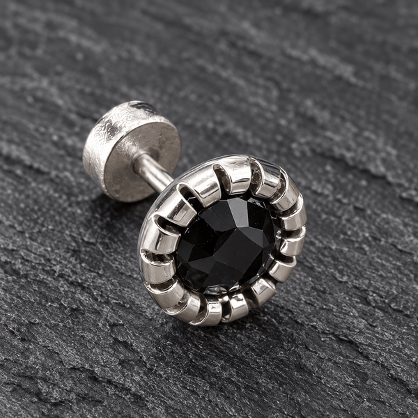 Modern Silver Plated Men's Earing - Jaipuri Crown