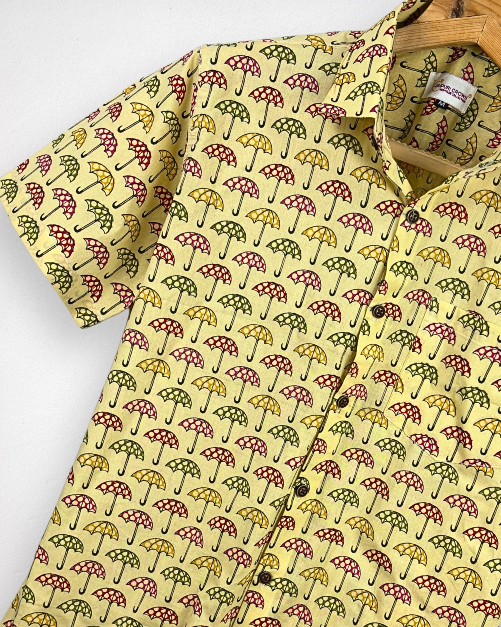 Monsoon Pop – Half Sleeve Cotton Shirt - Jaipuri Crown