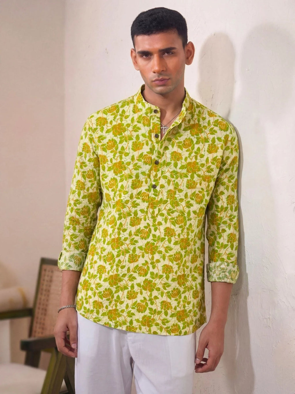 Nature's Touch – Printed Cotton Short Kurta - Jaipuri Crown