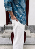 Navy Bloom – Printed Cotton Full Sleeve Shirt - Jaipuri Crown