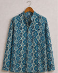 Navy Charm – Printed Cotton Short Kurta - Jaipuri Crown