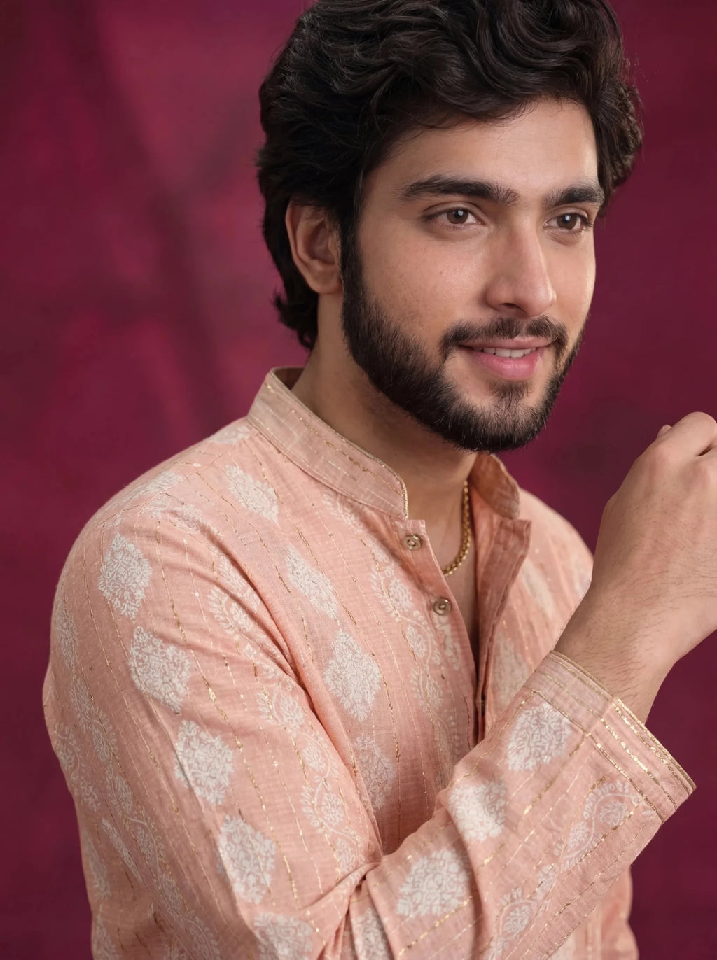Opulent Golden Work Kurta - Jaipuri Crown