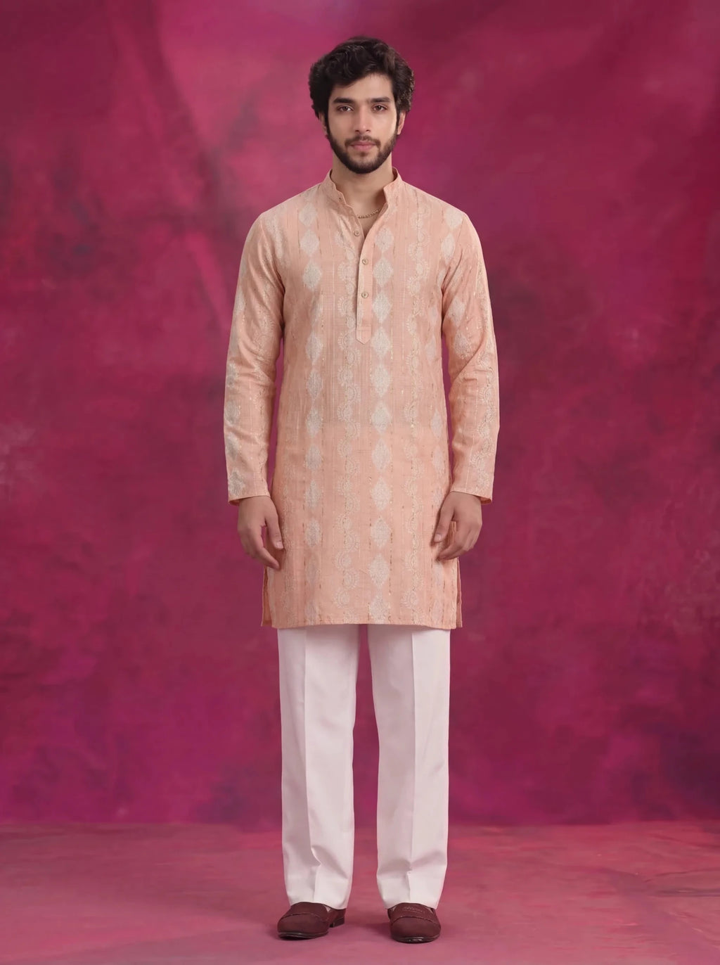 Opulent Golden Work Kurta - Jaipuri Crown