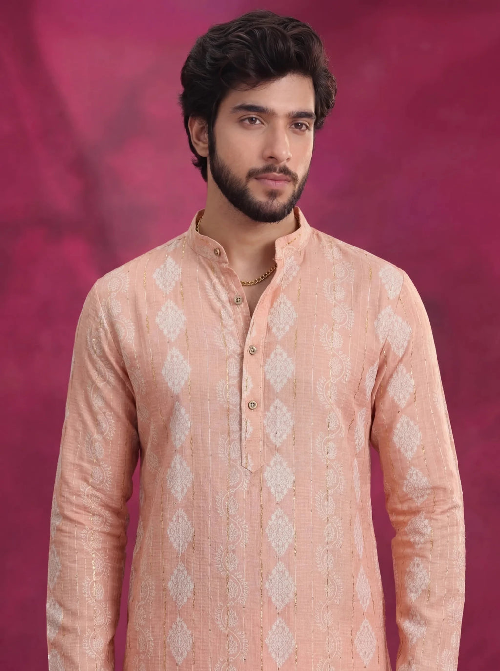 Opulent Golden Work Kurta - Jaipuri Crown