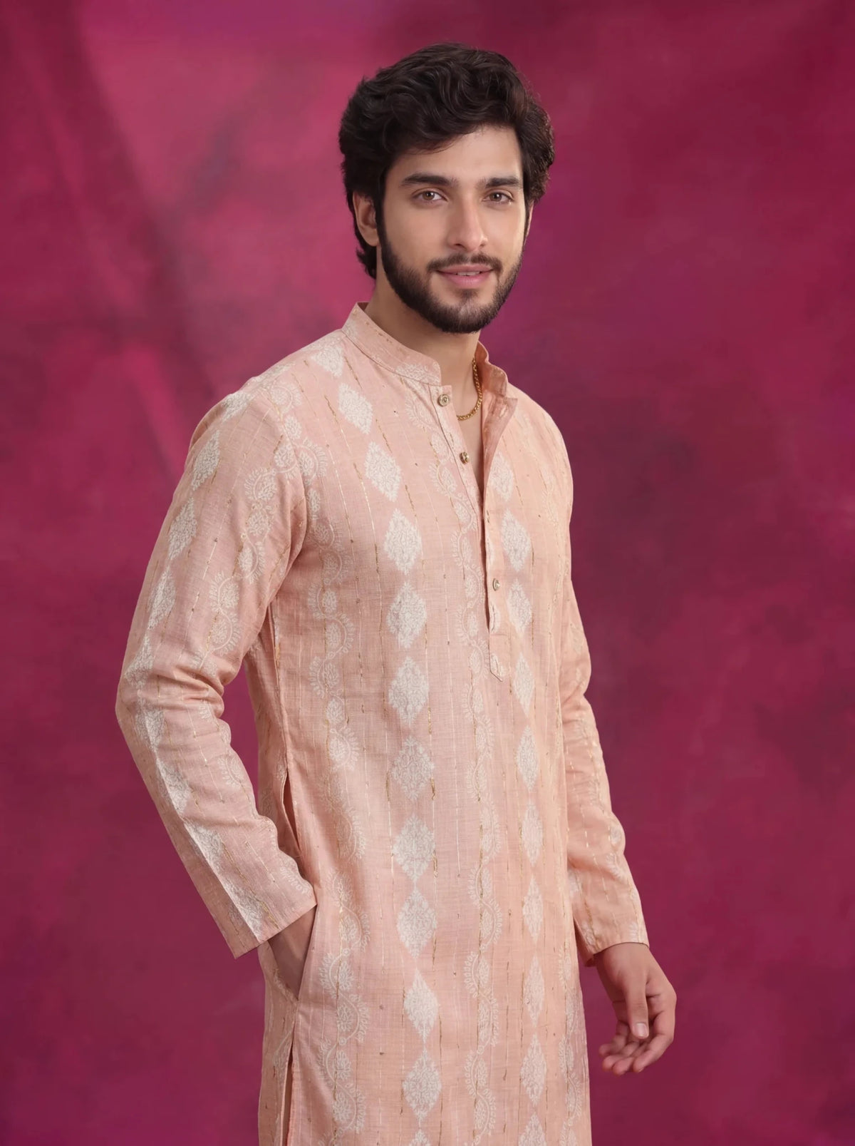 Opulent Golden Work Kurta - Jaipuri Crown