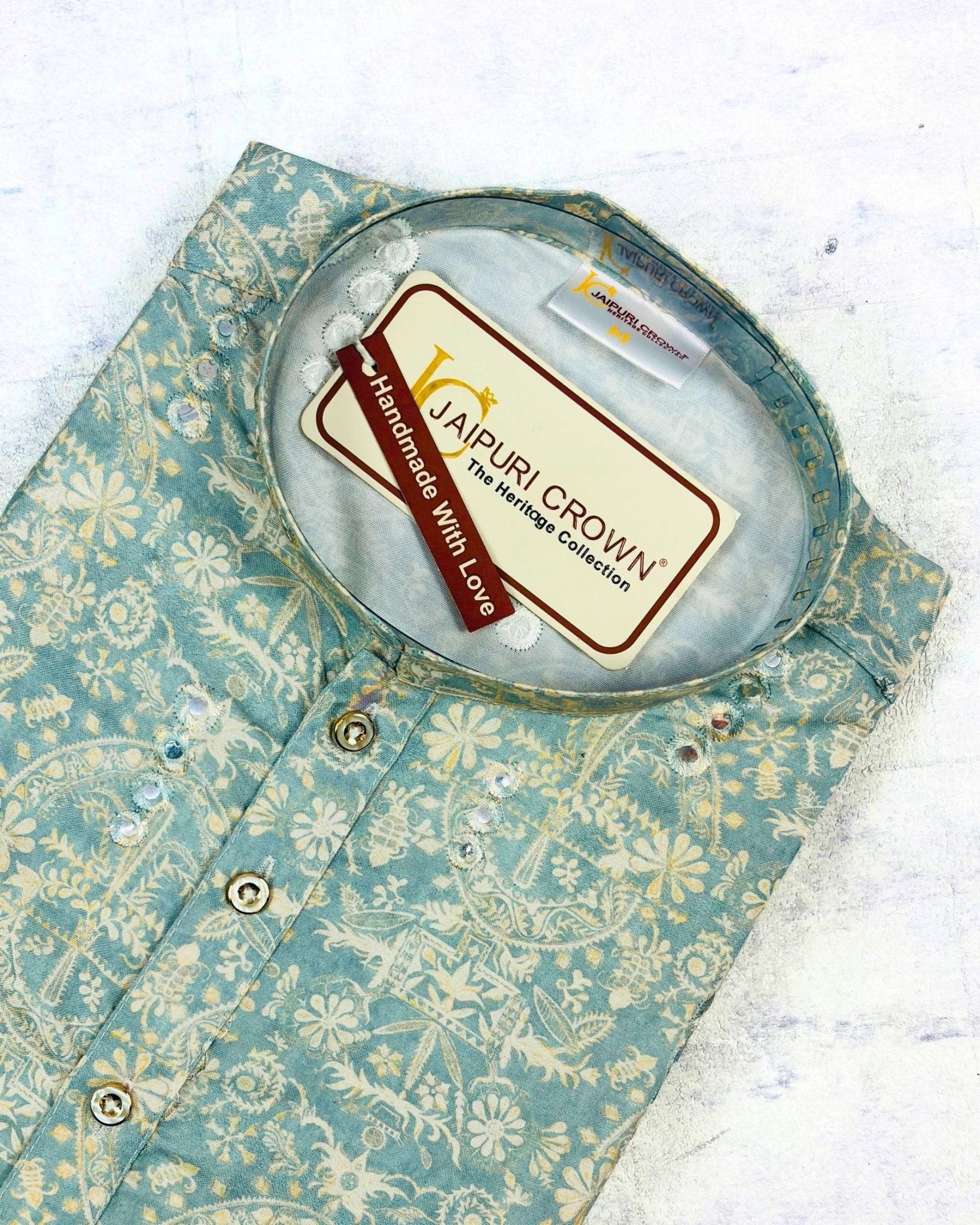 Pacific Mirror Work Kurta - Jaipuri Crown