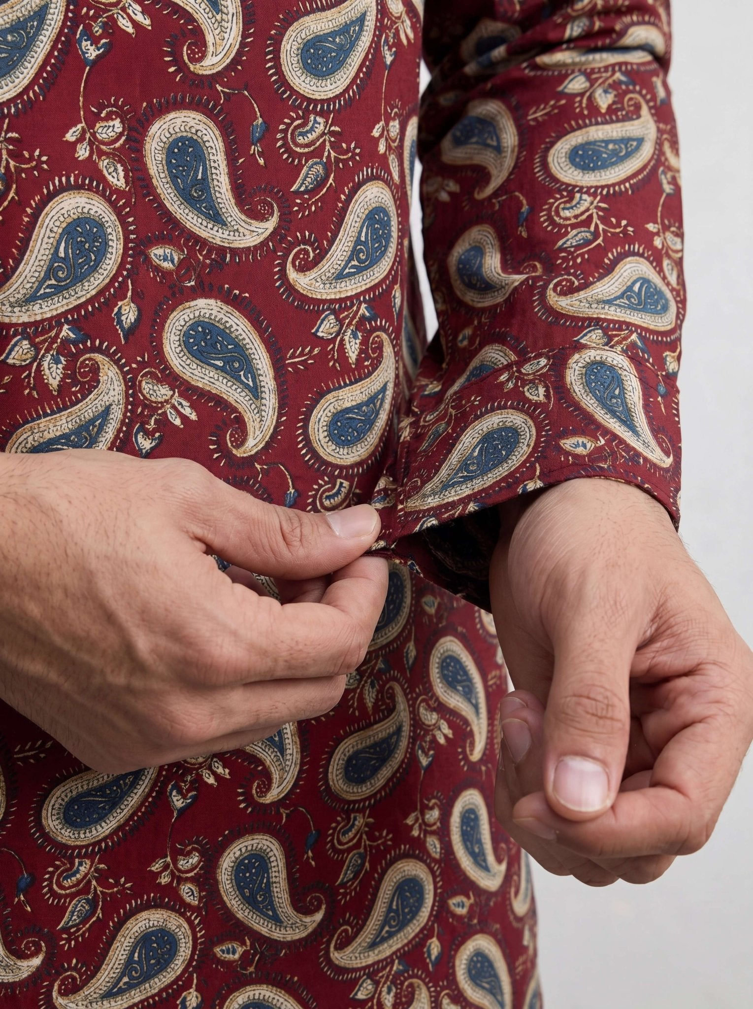 Paisley Charm – Printed Cotton Short Kurta - Jaipuri Crown