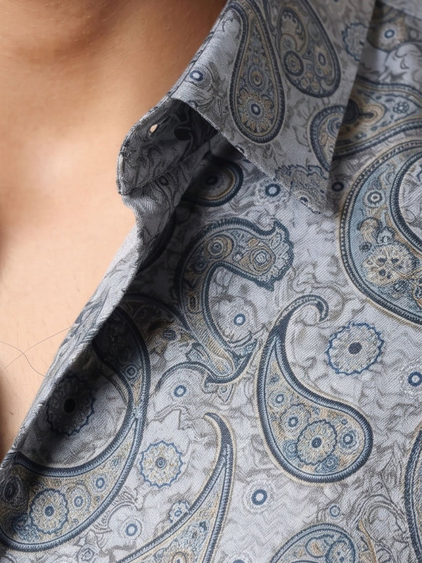 Paisley Dreams – Printed Cotton Full Sleeve Shirt - Jaipuri Crown