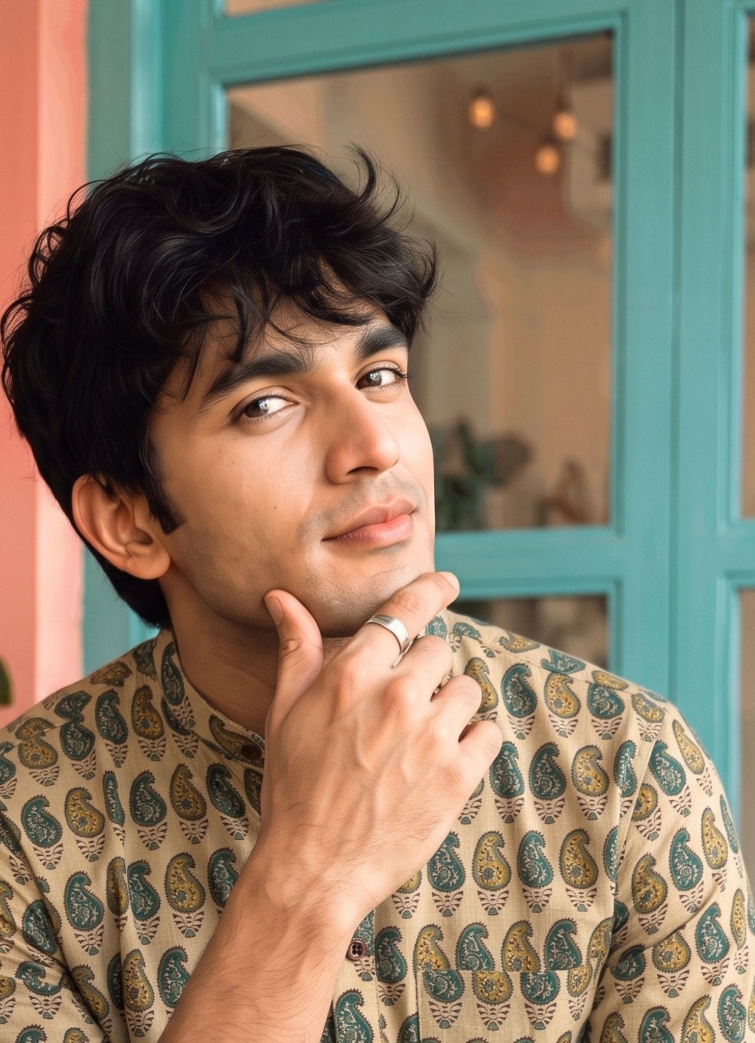 Paisley Dreams – Printed Cotton Short Kurta - Jaipuri Crown