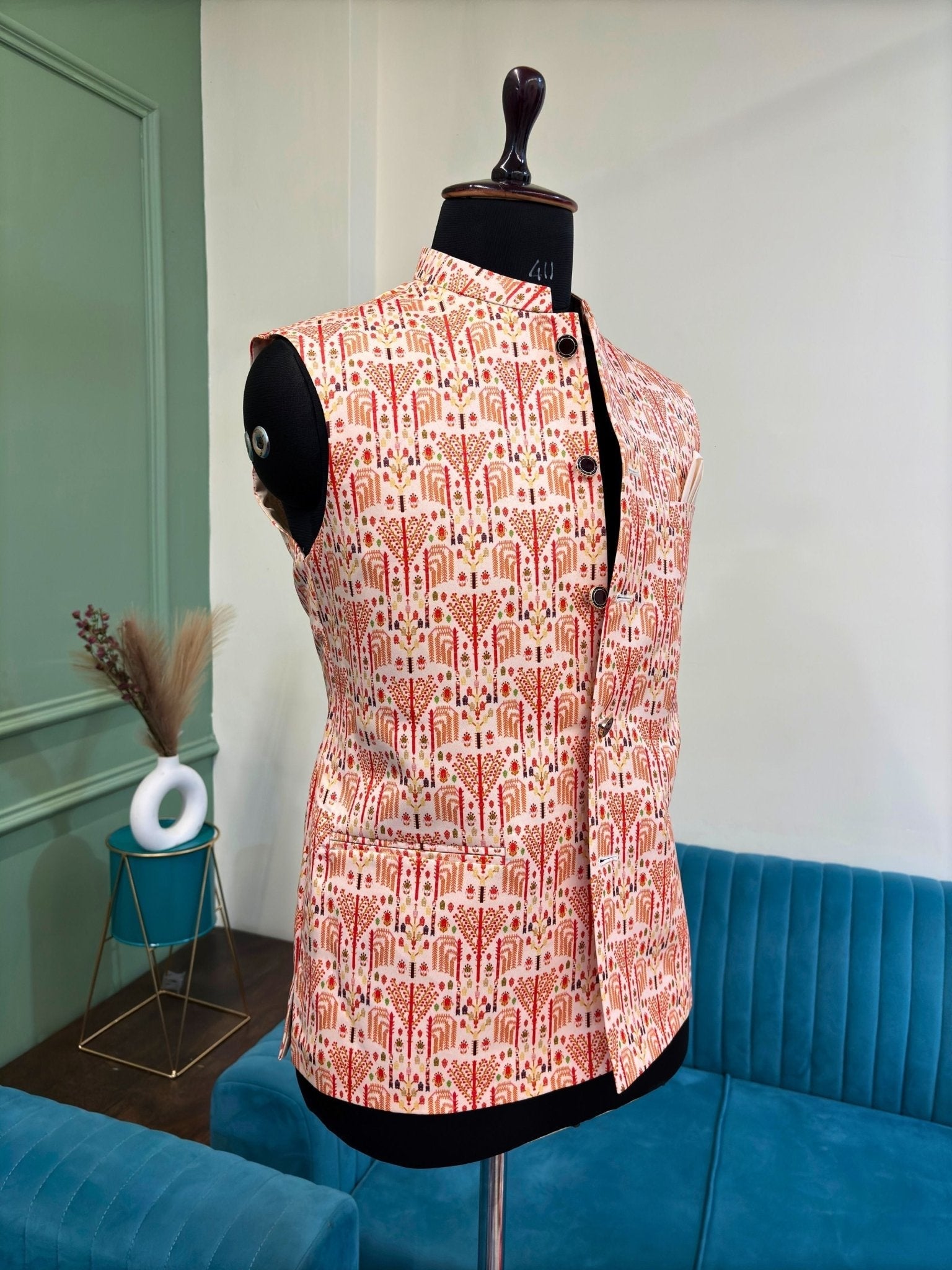 Palace Drapes Modi Jacket - Jaipuri Crown